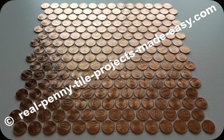 Tile sheet of shiny pennies only.